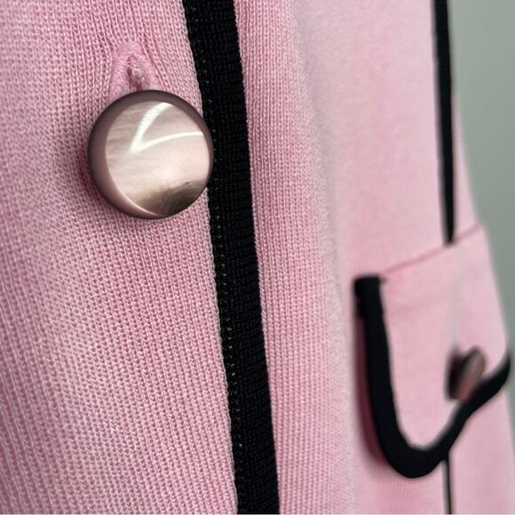 MISOOK Blazer Jacket Womens Size Small Petite Knit Petal Pink Feminine Easter - Picture 6 of 9